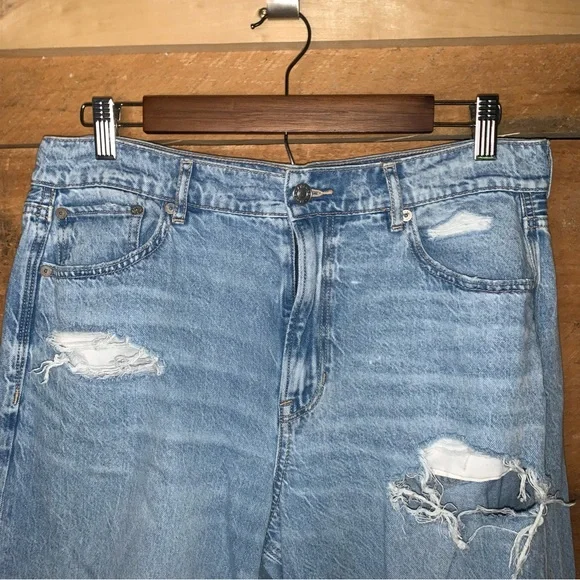 American Eagle Super High Rise Baggy Wide Leg Jeans Regular size 10 - Picture 6 of 13